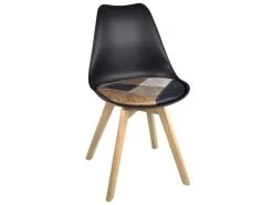 Lot 2 Chaises Scandinaves Coussin Patchwork LAO (Marron) 11 Lot 2 Chaises Scandinaves Coussin Patchwork LAO (Marron) -Magasin de meubles de restaurant chaise 11225989