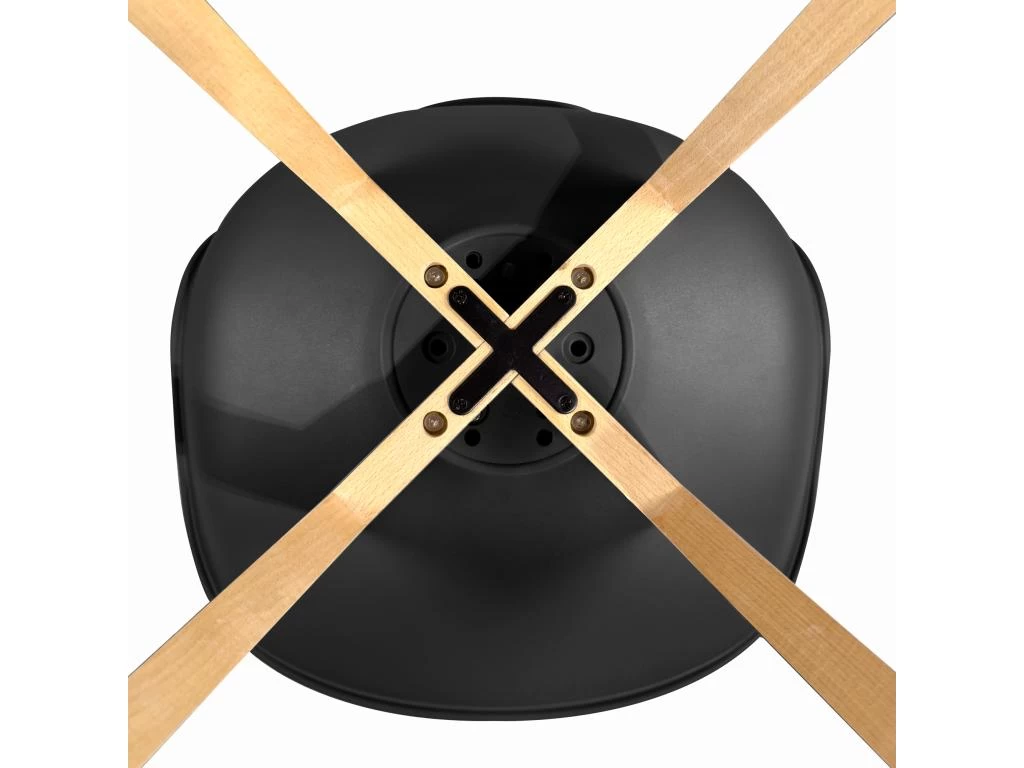 Lot 2 Chaises Scandinaves Coussin Patchwork LAO (Marron) 8 Lot 2 Chaises Scandinaves Coussin Patchwork LAO (Marron) – Image 6