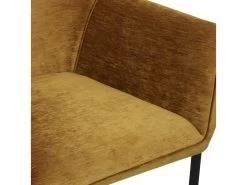 GASPARD - Fauteuil De Table En Tissu Chenillé Moutarde Et Métal Noir 9 GASPARD - Fauteuil De Table En Tissu Chenillé Moutarde Et Métal Noir -Magasin de meubles de restaurant chaise 11575373