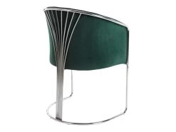 Lot De 2 Chaises Avec Accoudoirs En Velours Et Métal - Vert Et Chromé - JOSETHE De Pascal MORABITO -Magasin de meubles de restaurant chaise 11941671