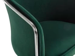 Lot De 2 Chaises Avec Accoudoirs En Velours Et Métal - Vert Et Chromé - JOSETHE De Pascal MORABITO -Magasin de meubles de restaurant chaise 11941673