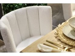 Lot De 4 Chaise De Salle à Manger Rembourrée En Tissu Au Crochet Neige - Longueur 57 X Profondeur 60 X Hauteur 79 Cm 11 Lot De 4 Chaise De Salle à Manger Rembourrée En Tissu Au Crochet Neige - Longueur 57 X Profondeur 60 X Hauteur 79 Cm -Magasin de meubles de restaurant chaise 12073283