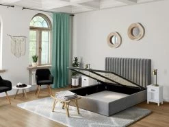 Lot De 2 Chaises Avec Accoudoirs ELEANA - Velours Et Métal Effet Bois - Noir -Magasin de meubles de restaurant chaise 12331143