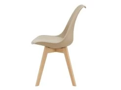 Lot De 2 Chaises De Salle à Manger Scandinave Siège Cuisine Plastique Synthétique Hêtre 81 Cm Beige 03_0002767 -Magasin de meubles de restaurant chaise 12384251