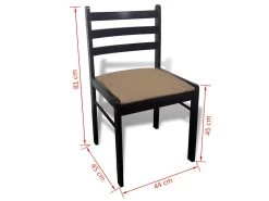 Lot De 6 Chaises De Salle à Manger Cuisine Design Classique Bois Solide Et Velours Marron CDS022558 10 Lot De 6 Chaises De Salle à Manger Cuisine Design Classique Bois Solide Et Velours Marron CDS022558 -Magasin de meubles de restaurant chaise 12441635