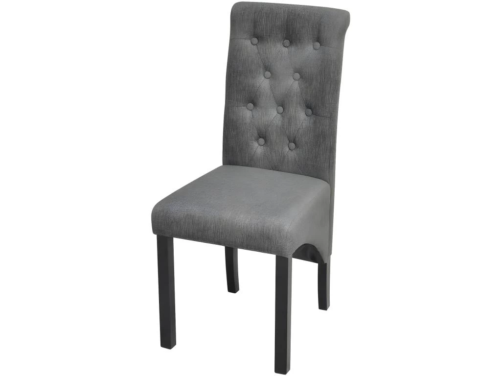 Lot De 2 Chaises De Salle à Manger Cuisine Design Moderne Et Confortable Gris Clair Tissu CDS020476 5 Lot De 2 Chaises De Salle à Manger Cuisine Design Moderne Et Confortable Gris Clair Tissu CDS020476 – Image 3