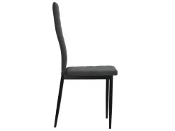 Lot De 4 Chaises De Salle à Manger Cuisine Cadre Métallique En Tissu Gris Foncé CDS021547 -Magasin de meubles de restaurant chaise 12442835