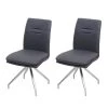 Lot De 2 Chaises De Salle à Manger Cuisine Design Moderne Acier Inoxydable Et Tissu Brossé Gris Foncé 04_0000242 1 Lot De 2 Chaises De Salle à Manger Cuisine Design Moderne Acier Inoxydable Et Tissu Brossé Gris Foncé 04_0000242 -Magasin de meubles de restaurant chaise 12442891
