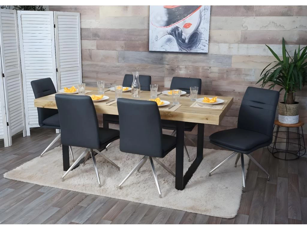 Lot De 2 Chaises De Salle à Manger Cuisine Design Moderne Acier Inoxydable Et Tissu Brossé Gris Foncé 04_0000242 6 Lot De 2 Chaises De Salle à Manger Cuisine Design Moderne Acier Inoxydable Et Tissu Brossé Gris Foncé 04_0000242 – Image 4