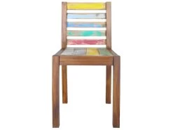 Lot De 4 Chaises De Salle à Manger Cuisine Bois De Récupération Solide Design Vintage CDS021332 9 Lot De 4 Chaises De Salle à Manger Cuisine Bois De Récupération Solide Design Vintage CDS021332 -Magasin de meubles de restaurant chaise 12442905