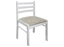 Lot De 2 Chaises De Salle à Manger Cuisine Design Classique Hévéa Solide Et Velours Blanc CDS020170 9 Lot De 2 Chaises De Salle à Manger Cuisine Design Classique Hévéa Solide Et Velours Blanc CDS020170 -Magasin de meubles de restaurant chaise 12443557
