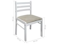 Lot De 2 Chaises De Salle à Manger Cuisine Design Classique Hévéa Solide Et Velours Blanc CDS020170 11 Lot De 2 Chaises De Salle à Manger Cuisine Design Classique Hévéa Solide Et Velours Blanc CDS020170 -Magasin de meubles de restaurant chaise 12443561