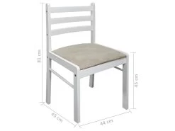 Lot De 4 Chaises De Salle à Manger Cuisine Design Classique Hévéa Solide Et Velours Blanc CDS021237 11 Lot De 4 Chaises De Salle à Manger Cuisine Design Classique Hévéa Solide Et Velours Blanc CDS021237 -Magasin de meubles de restaurant chaise 12443621