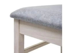 Lot De 2 Chaises De Salle à Manger Cuisine Chaise Tissu Gris Et Bois Massif Clair 04_0000399 -Magasin de meubles de restaurant chaise 12443631