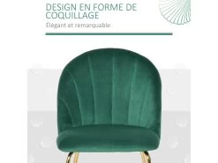Lot De 2 Chaises Style Art-déco Dossier Strié Arrondi Piètement Métal Doré Incliné Effilé Velours Vert Sapin 11 Lot De 2 Chaises Style Art-déco Dossier Strié Arrondi Piètement Métal Doré Incliné Effilé Velours Vert Sapin -Magasin de meubles de restaurant chaise 12446439