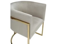 Lot De 2 Chaises Avec Accoudoirs - Velours Et Acier Inoxydable - Beige Et Doré - PERIA De Pascal MORABITO 15 Lot De 2 Chaises Avec Accoudoirs - Velours Et Acier Inoxydable - Beige Et Doré - PERIA De Pascal MORABITO -Magasin de meubles de restaurant chaise 12584601