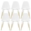 FLUK - Lot De 6 Chaises Transparentes Piétement Bois 1 FLUK - Lot De 6 Chaises Transparentes Piétement Bois -Magasin de meubles de restaurant chaise 12599201