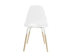 FLUK - Lot De 6 Chaises Transparentes Piétement Bois 11 FLUK - Lot De 6 Chaises Transparentes Piétement Bois -Magasin de meubles de restaurant chaise 12599209