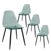 FUNIO - Lot De 4 Chaises Bleues Transparentes Et Métal -Magasin de meubles de restaurant chaise 12599351