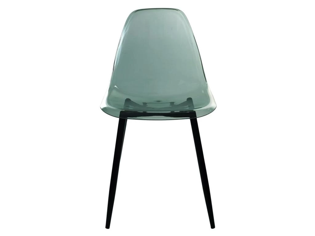 FUNIO - Lot De 4 Chaises Bleues Transparentes Et Métal 6 FUNIO - Lot De 4 Chaises Bleues Transparentes Et Métal – Image 4