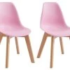Lot De 2 Chaises Enfant En Polypropylène Et Hêtre - Rose - LILINOU -Magasin de meubles de restaurant chaise 12610877