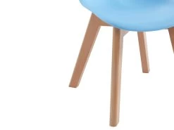 Lot De 2 Chaises Enfant En Polypropylène Et Hêtre - Bleu - LILINOU -Magasin de meubles de restaurant chaise 12610995