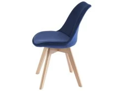 Lot De 2 Chaises En Velours Et Hêtre - Bleu - JODY 14 Lot De 2 Chaises En Velours Et Hêtre - Bleu - JODY -Magasin de meubles de restaurant chaise 12618807