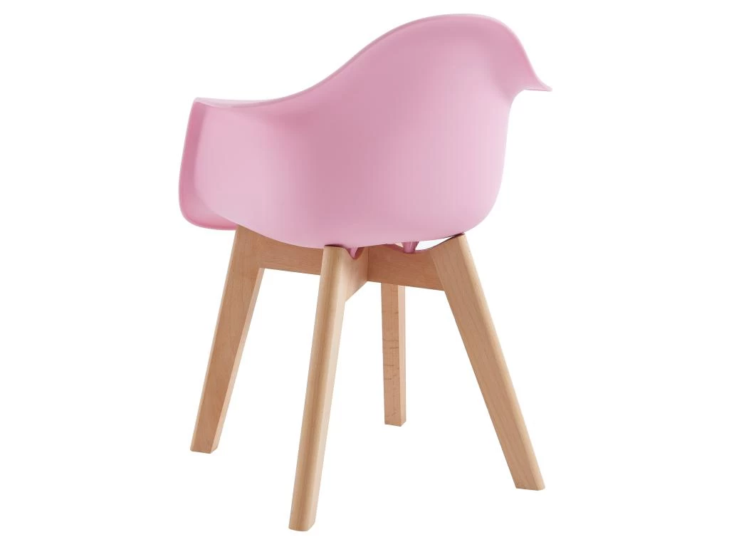 Lot De 2 Chaises Enfant Avec Accoudoirs En Polypropylène Et Hêtre - Rose - POUPINETTE 7 Lot De 2 Chaises Enfant Avec Accoudoirs En Polypropylène Et Hêtre - Rose - POUPINETTE – Image 5