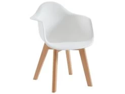 Lot De 2 Chaises Enfant Avec Accoudoirs En Polypropylène Et Hêtre - Blanc - POUPINETTE 13 Lot De 2 Chaises Enfant Avec Accoudoirs En Polypropylène Et Hêtre - Blanc - POUPINETTE -Magasin de meubles de restaurant chaise 12654097