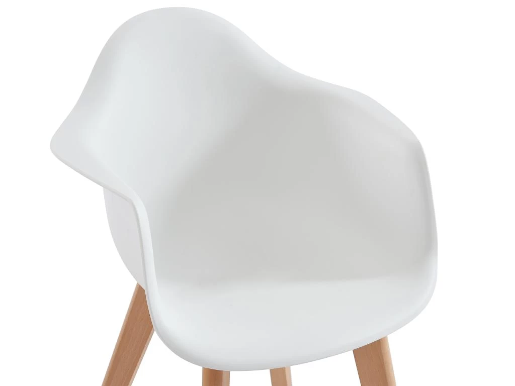 Lot De 2 Chaises Enfant Avec Accoudoirs En Polypropylène Et Hêtre - Blanc - POUPINETTE 8 Lot De 2 Chaises Enfant Avec Accoudoirs En Polypropylène Et Hêtre - Blanc - POUPINETTE – Image 6