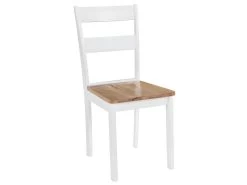 Lot De 4 Chaises De Salle à Manger Cuisine Design Classique Bois D'hévéa Massif Blanc CDS021228 -Magasin de meubles de restaurant chaise 12694687