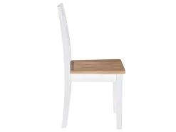 Lot De 4 Chaises De Salle à Manger Cuisine Design Classique Bois D'hévéa Massif Blanc CDS021228 -Magasin de meubles de restaurant chaise 12694691