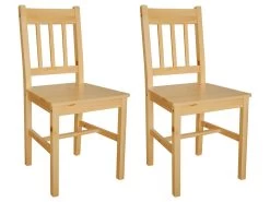 Lot De 2 Chaises De Salle à Manger Cuisine Design Classique Bois De Pin CDS020282