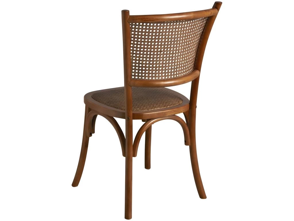 Chaise En Hêtre Et Rotin, Dossier En Cannage Lot De 4 4 Chaise En Hêtre Et Rotin, Dossier En Cannage Lot De 4 – Image 2