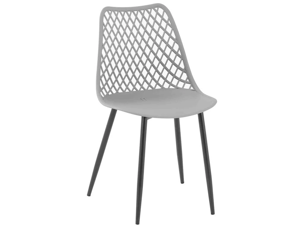 Lot De 4 Chaises Salon Salle à Manger Restaurant Cafés Bureaux Terrasses Salles D'attente 150 Kg Max Dossier Avec Fentes D'aération Gris Pâle 14_0005994 4 Lot De 4 Chaises Salon Salle à Manger Restaurant Cafés Bureaux Terrasses Salles D'attente 150 Kg Max Dossier Avec Fentes D'aération Gris Pâle 14_0005994 – Image 2