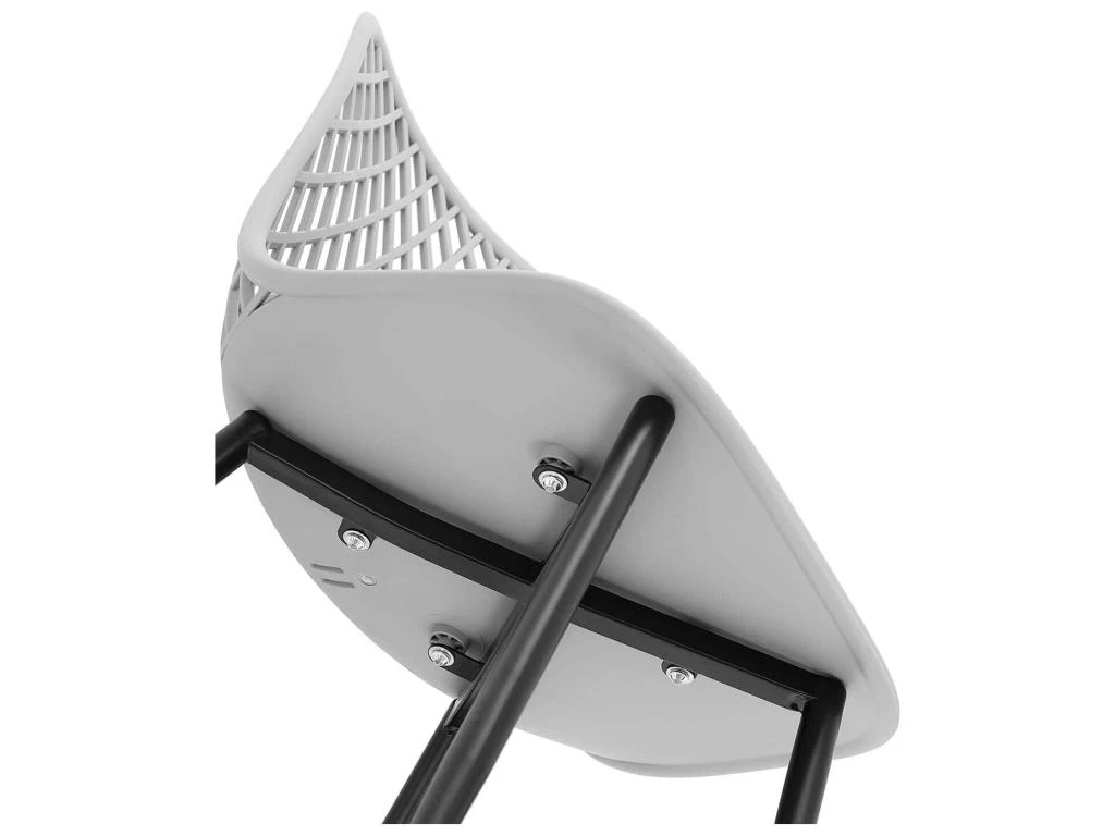 Lot De 4 Chaises Salon Salle à Manger Restaurant Cafés Bureaux Terrasses Salles D'attente 150 Kg Max Dossier Avec Fentes D'aération Gris Pâle 14_0005994 5 Lot De 4 Chaises Salon Salle à Manger Restaurant Cafés Bureaux Terrasses Salles D'attente 150 Kg Max Dossier Avec Fentes D'aération Gris Pâle 14_0005994 – Image 3