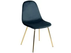 Chaise Skuli En Velours Bleu (lot De 2) -Magasin de meubles de restaurant chaise 13006079