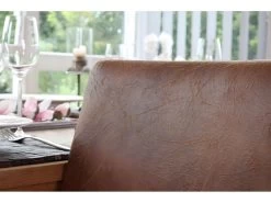 Lot De 4 Chaises De Salle à Manger Synthétique Marron Vieilli Pieds Clairs CDS04151 -Magasin de meubles de restaurant chaise 13015001