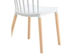 Pack 4 Chaises De Salle à Manger Valencia Blanc 44x52.5x81.5cm Thinia Home -Magasin de meubles de restaurant chaise 13100415