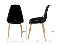 Lot De 2 Chaises Cristal Transparent Noir - L 47 X P 54 X H 84 Cm - CLODY 10 Lot De 2 Chaises Cristal Transparent Noir - L 47 X P 54 X H 84 Cm - CLODY -Magasin de meubles de restaurant chaise 13272693