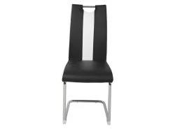 Lot De 6 Chaises - Simili Blanc Et Noir - L 55 X P 45 X H 99 Cm - LEON -Magasin de meubles de restaurant chaise 13272749