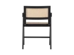 Gunn - Chaise En Bois Et Rotin - Couleur - Noir -Magasin de meubles de restaurant chaise 13295193