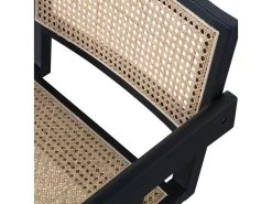 Gunn - Chaise En Bois Et Rotin - Couleur - Noir -Magasin de meubles de restaurant chaise 13295195