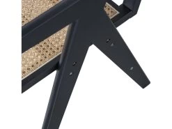 Gunn - Chaise En Bois Et Rotin - Couleur - Noir -Magasin de meubles de restaurant chaise 13295197