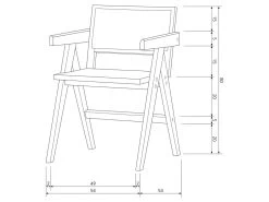 Gunn - Chaise En Bois Et Rotin - Couleur - Noir -Magasin de meubles de restaurant chaise 13295199