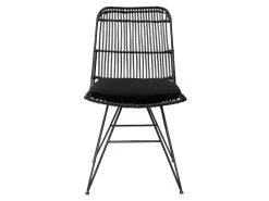 Uyuni - Lot De 2 Chaises Design En Rotin - Couleur - Noir -Magasin de meubles de restaurant chaise 13295459