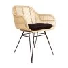 Nunuhai - Fauteuil De Table En Rotin - Couleur - Naturel -Magasin de meubles de restaurant chaise 13296237