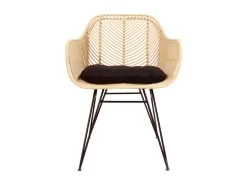 Nunuhai - Fauteuil De Table En Rotin - Couleur - Naturel -Magasin de meubles de restaurant chaise 13296247