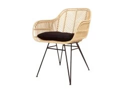 Nunuhai - Fauteuil De Table En Rotin - Couleur - Naturel -Magasin de meubles de restaurant chaise 13296249