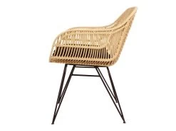 Nunuhai - Fauteuil De Table En Rotin - Couleur - Naturel -Magasin de meubles de restaurant chaise 13296251